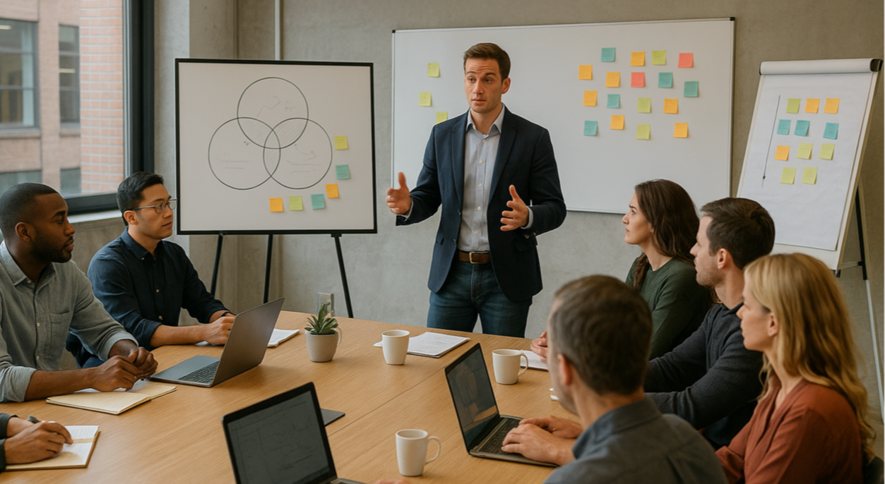 an immersive leadership and team development workshoptraining designed to help organizations reclaim the original intent of Agile  as a mindset that e-3-1-1-1