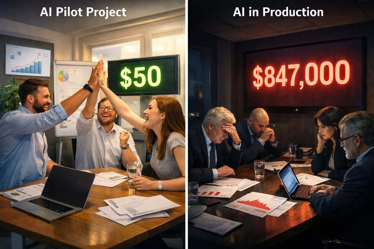 Why Your AI Pilot Cost $50 and Your Production Bill Will Cost $847,000